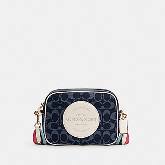 COACH DEMPSEY CAMERA BAG IN SIGNATURE JACQUARD WITH PATCH - Picture 1 of 12